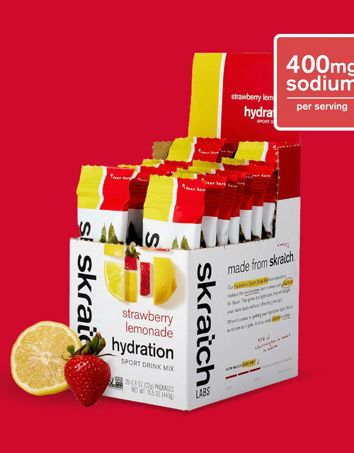 Load image into Gallery viewer, Hydration Packets Hydration Drink Mix, Strawberry Lemonade (20Ct) - Electrolyte Powder Developed for Athletes and Sports Performance, Gluten Free, Vegan, Kosher
