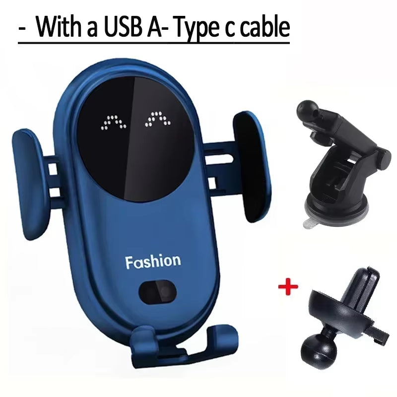 AutoGrip Wireless Car Charger – Infrared Sensor Mount & Fast Charging Stand for iPhone & Samsung